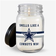 NFL Dallas Cowboys Personalized Farmhouse Candle Jar - 50130