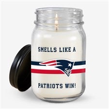 NFL New England Patriots Personalized Farmhouse Candle Jar - 50139
