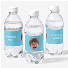 Photo Face Cutout Personalized Water Bottle Labels  - 50307