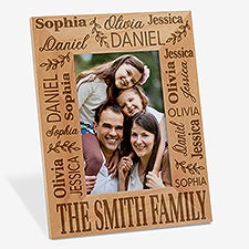 Classic Family Repeating Name Personalized Picture Frame - 50309