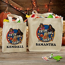 Personalized Barbie Halloween Canvas Tote Bags - 50503