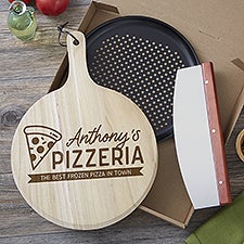 Pizzeria Personalized 3 Piece Wood Pizza Peel Gift Set - 50700