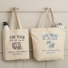 Social Club Personalized Canvas Tote Bags - 50778