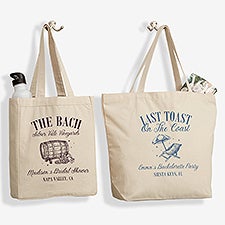 Social Club Personalized Canvas Tote Bags - 50778