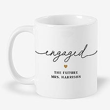 Engagement Script Personalized Coffee Mugs - 50813