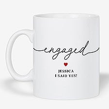 Engagment Script Personalized 30 oz. Oversized Coffee Mug  - 50814