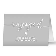 Engagement Script Personalized Greeting Card  - 50815