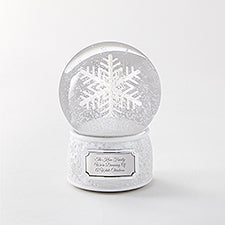 Engraved Spinning Musical Snowflake Snow Globe ,Engraved Spinning Musical Snowflake Snow Globe  - 50984
