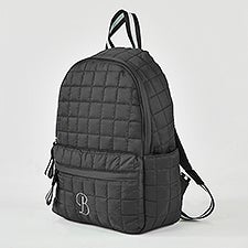 Embroidered Shiraleah Quilted Backpack in Black - 51227