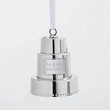 Engraved Tiered Wedding Cake Ornament  - 51311