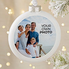 Your Own Photo Personalized Slim Globe Ornament - 51453