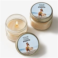 Your Own Photo Personalized Mason Jar Candle Favors - 51466
