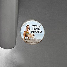 Your Own Photo Personalized Round Wood Magnet - 51522