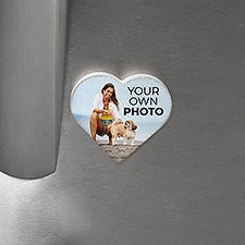 Your Own Photo Personalized Heart Wood Magnet - 51523