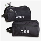 Classic Black Embroidered Toiletry Travel Case - 51543