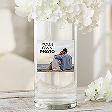 Your Own Photo Personalized Cylinder Glass Vase - 51569