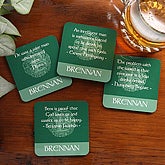 Famous Irish Quotes Personalized Drink Coaster Set - 5160