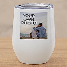 Your Own Photo Personalized Stainless Insulated Wine Cup  - 51622