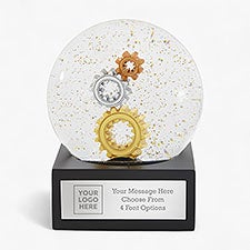 Personalized Logo Gears of Progress Snow Globe - 51661