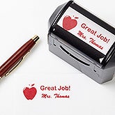 Personalized Self-Inking Teacher Stamper - Apple Stamp - 5180
