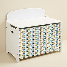 Vibrant Name Personalized Kids Toy Box  - 51818
