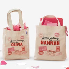 Special Delivery From Cupid Personalized Valentines Day Canvas Tote Bag - 51923