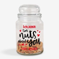 Nuts About You Personalized Candy Jar  - 51927