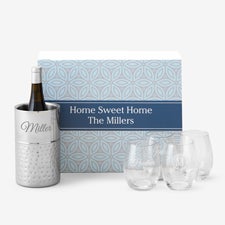 Personalized Wine Glass  Chiller Gift Set - Classic Celebrations - 51956