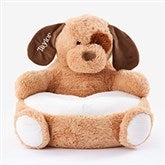 Embroidered Kids Plush Puppy Chair - 51998