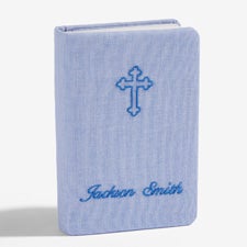 Personalized Micro Striped Cotton Childrens Bible - 52027D