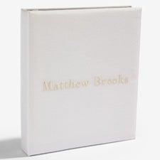 Personalized Solid Shantung Baby Memory Book - 52057D