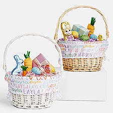 Easter Repeating Name Personalized Basket - 52287