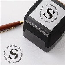 Personalized Self-Inking Address Stamp with Initial - Circle - 5234