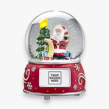 Personalized Logo Santa Claus Light Up Snow Globe - 52415