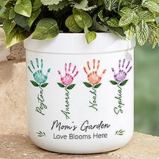 Family Handprint Art Personalized Outdoor Flower Pot - 52596