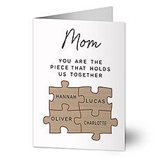 Her Puzzle Pieces Personalized Greeting Card - 52606