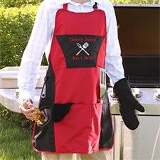 Personalized Four Piece BBQ Grill Apron Set - 5261