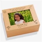 Personalized Girls First Communion Wooden Photo Box - The Day the Lord has Made - 5264