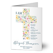 Floral Holy Name Personalized Greeting Card - 52783