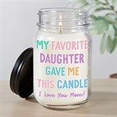 My Favorite Child Personalized Farmhouse Candle Jar - 52795