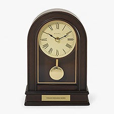 Engraved Logo Bulova Hardwick Arch Clock - 52806