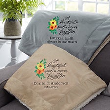 Beautiful Soul Embroidered Sherpa Blanket - 52809