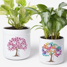 Vibrant Family Tree Personalized Outdoor Flower Pot  - 52869