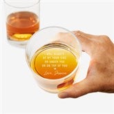 Love on the Rocks Engraved Secret Message Whiskey Glass  - 52934