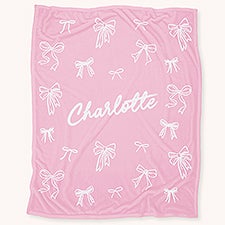 Darling Bow Personalized Baby Blanket - 53012