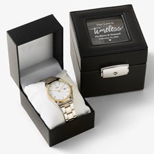 Personalized Mens Bulova Watch and Personalized Watch Box Gift Set - 53021