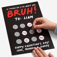 12 Things I Love About You Personalized Scratch Off Game for Boys - 53146
