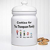 Family Characters Personalized Ceramic Cookie Jar - 5317