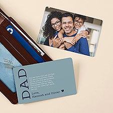 I Love You Dad Personalized Photo Metal Wallet Card - 53206