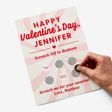 Valentines Day Personalized Scratch Off Game  - 53220